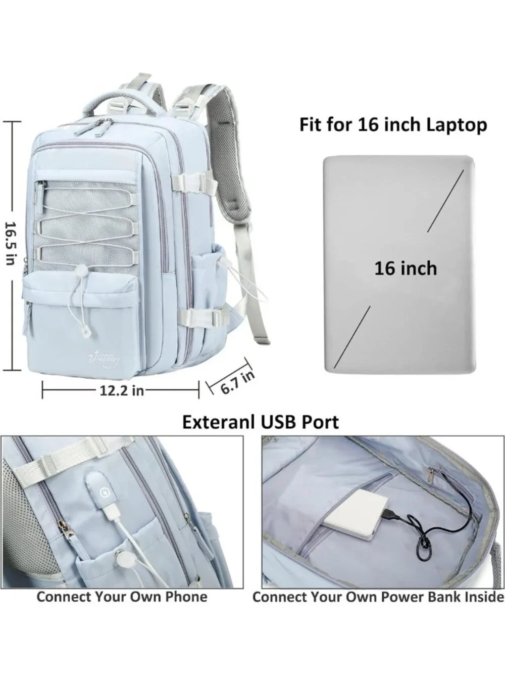 Stylish Travel Backpack for 15.6